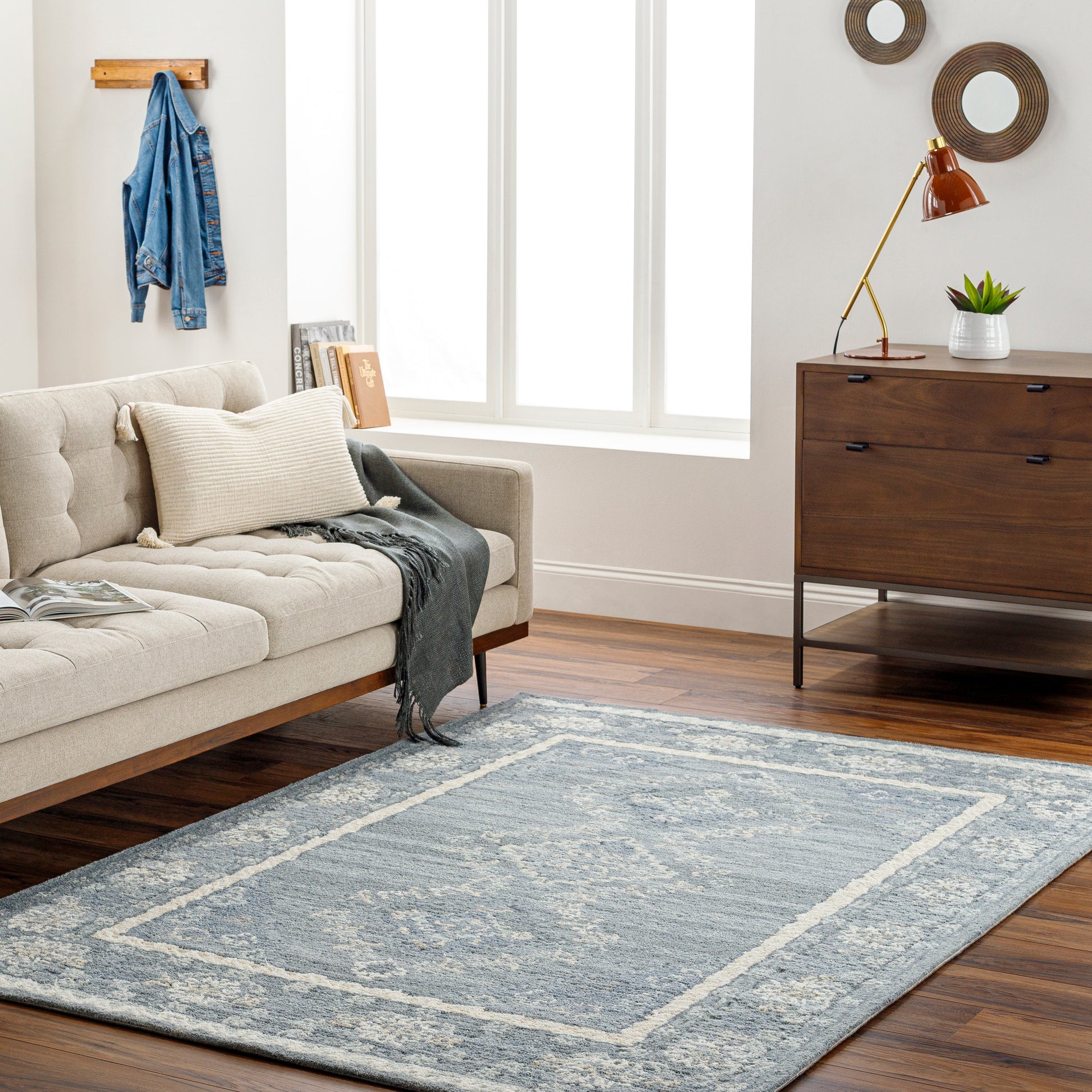 Surya Addyson Ayo-2305 Ivory, Pale Blue, Dusty Sage Area Rug