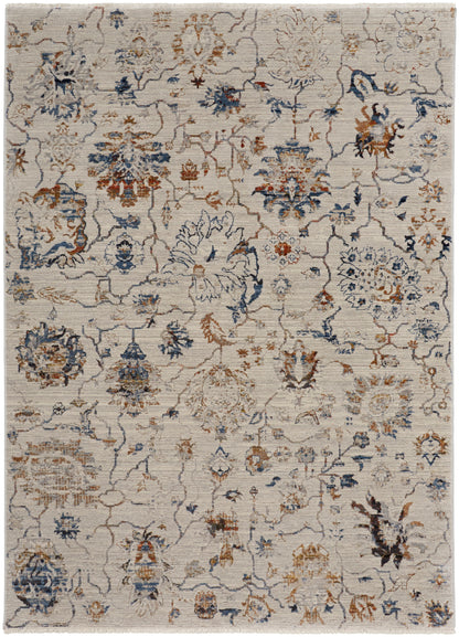 Feizy Kaia Kai39Gpf Ivory/Orange/Blue Area Rug