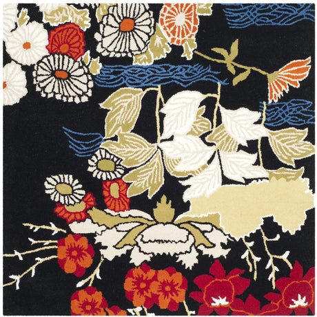 Safavieh Bella 5'-0" x 5'-0" Rug in Black / Multi