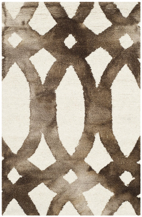 Safavieh Dip Dye 2'-0" x 3'-0" Rug in Ivory / Chocolate