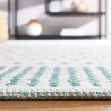 Safavieh Montauk 4'-0" x 6'-0" Rug in Aqua / Ivory