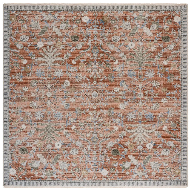Safavieh Grove 6'-7" x 6'-7" Rug in Rust / Blue