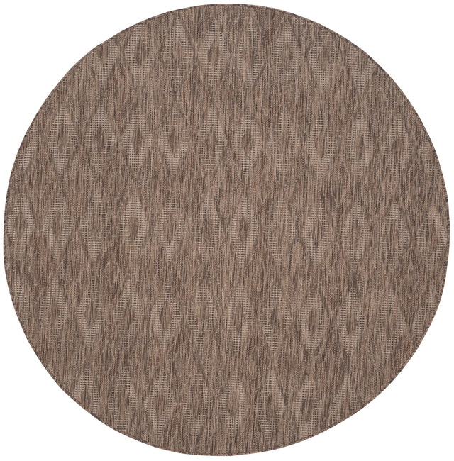 Safavieh Courtyard 5'-3" x 5'-3" Rug in Brown / Brown