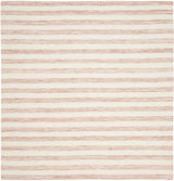Safavieh Dhurries 6'-0" x 6'-0" Rug in Rust / Ivory