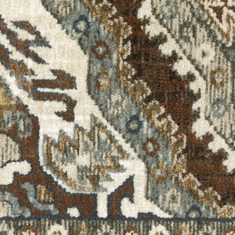 Oriental Weavers Sphinx Ellington Ell03 Rust/ Blue Rug - room scene 2