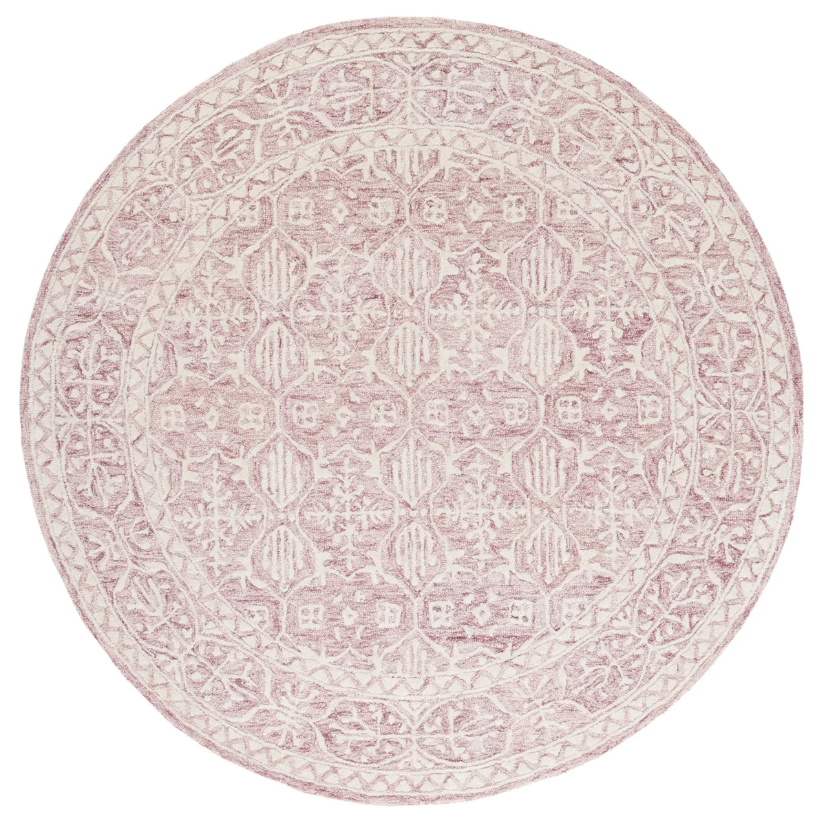 Safavieh Metro 6'-0" x 6'-0" Rug in Dark Pink / Ivory