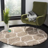 Safavieh Hudson Shag 5'-3" x 5'-3" Rug in Beige / Ivory