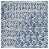 Safavieh Courtyard 6'-7" x 6'-7" Rug in Navy / Grey