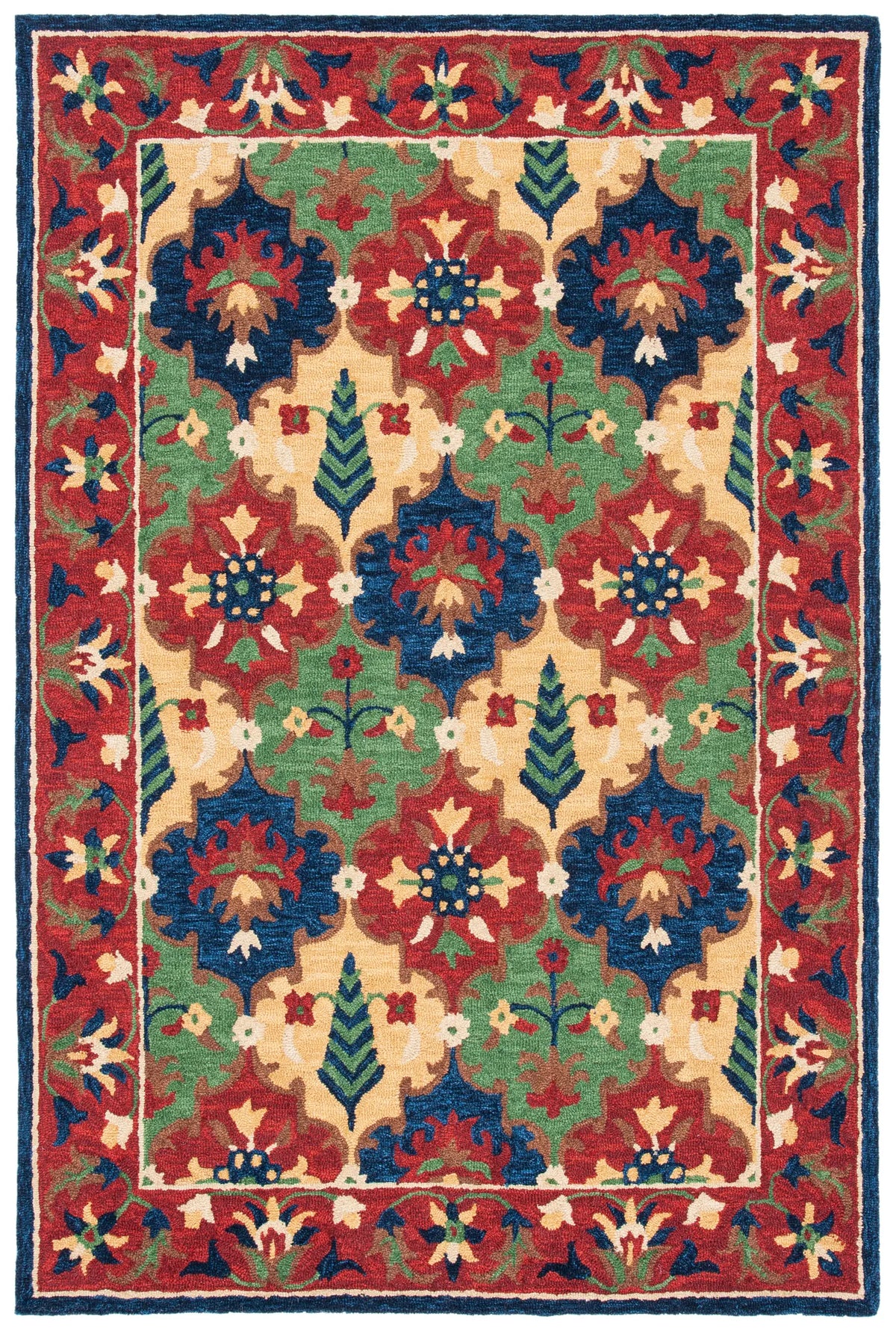 Safavieh Heritage 4'-0" x 6'-0" Rug in Red / Green