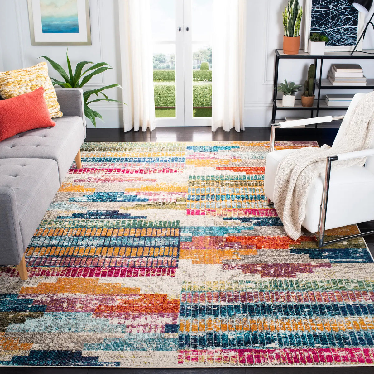 Safavieh Madison 10'-0" x 14'-0" Rug in Ivory / Multi