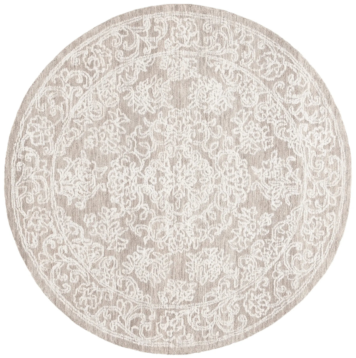 Safavieh Ebony 6'-0" x 6'-0" Rug in Ivory / Dark Grey