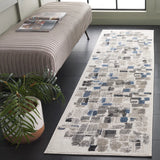 Safavieh Pyramid 2'-2" x 8'-0" Rug in Ivory / Grey Navy