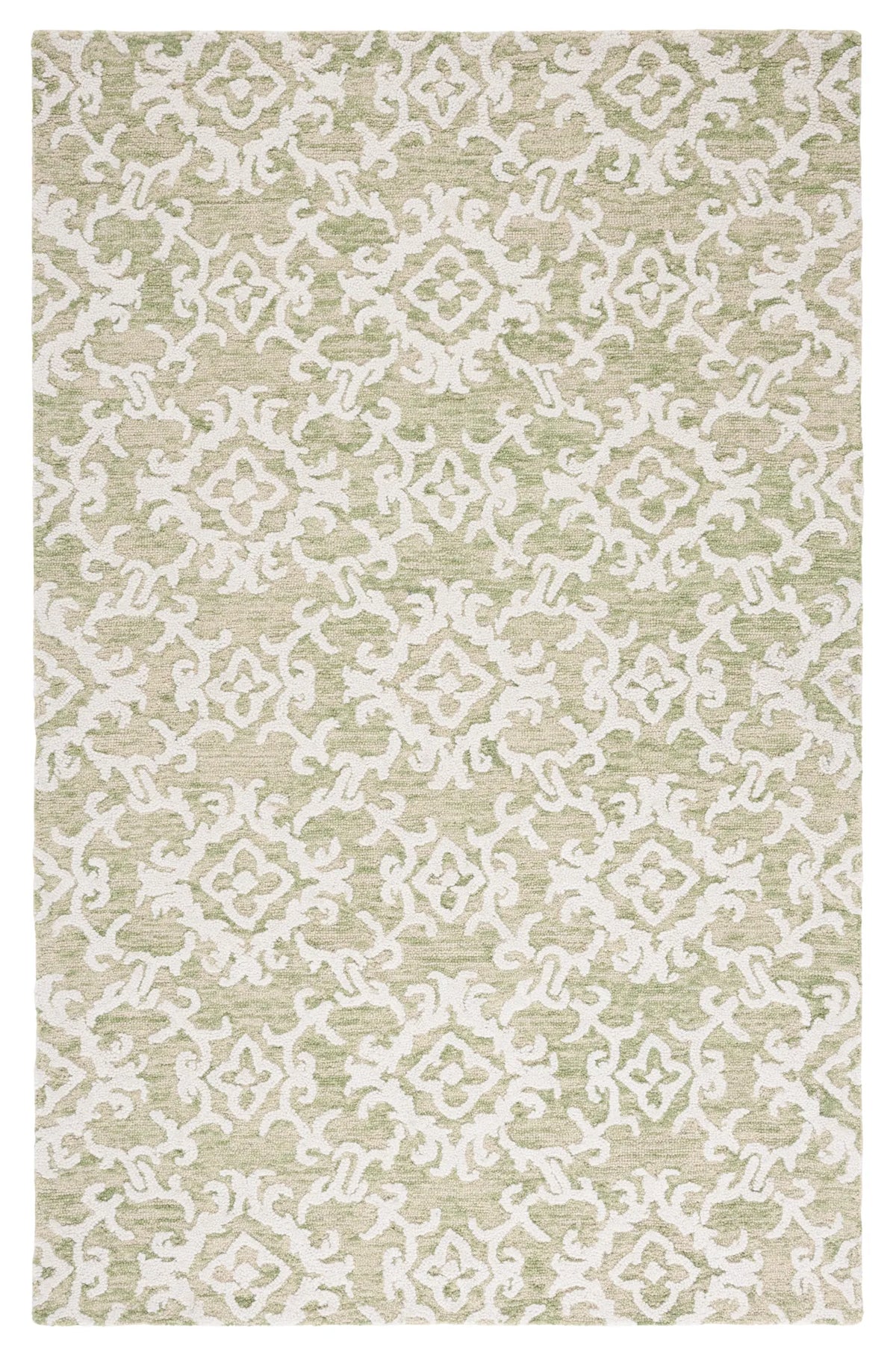 Safavieh Blossom 4'-0" x 6'-0" Rug in Light Green / Ivory