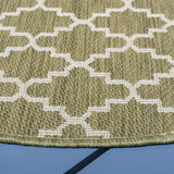 Safavieh Courtyard 5'-3" x 5'-3" Rug in Green / Beige
