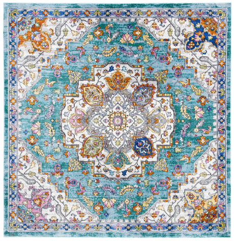 Safavieh Aria 6'-5" x 6'-5" Rug in Turquoise / Ivory