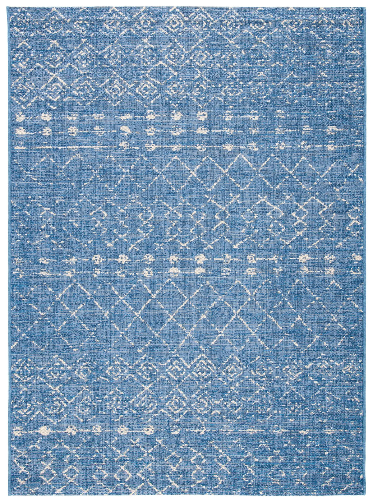 Safavieh Courtyard 4'-0" x 5'-7" Rug in Blue / Ivory