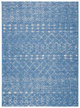 Safavieh Courtyard 4'-0" x 5'-7" Rug in Blue / Ivory