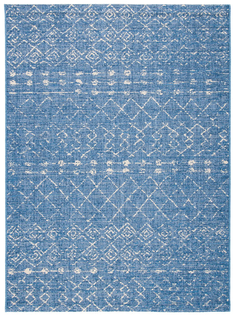 Safavieh Courtyard 4'-0" x 5'-7" Rug in Blue / Ivory