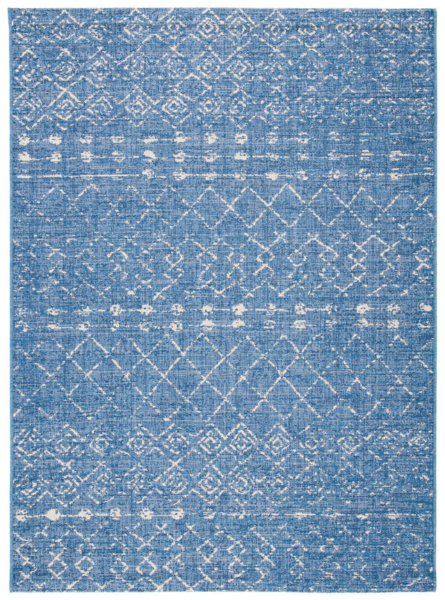Safavieh Courtyard 4'-0" x 5'-7" Rug in Blue / Ivory