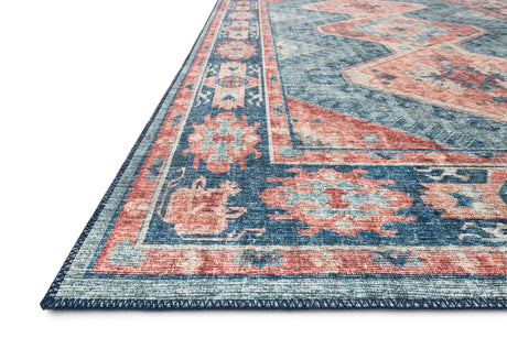 Loloi Skye Sky-03 Turquoise/Terracotta Rugs - rug corner