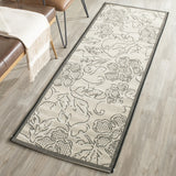 Safavieh Courtyard 2'-3" x 10'-0" Rug in Sand / Black