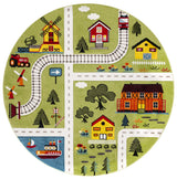 Safavieh Carousel Kids 100 6'-7" x 6'-7" Rug in Green / Beige