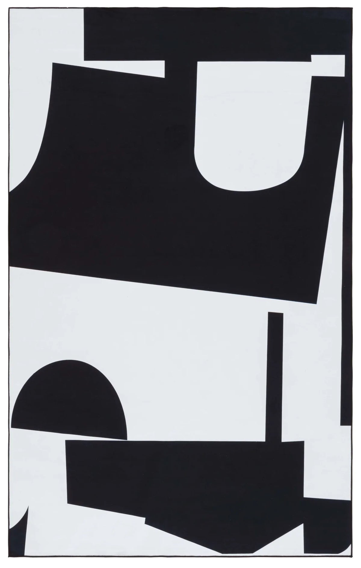 Safavieh Malibu 4'-0" x 6'-0" Rug in Black / Ivory