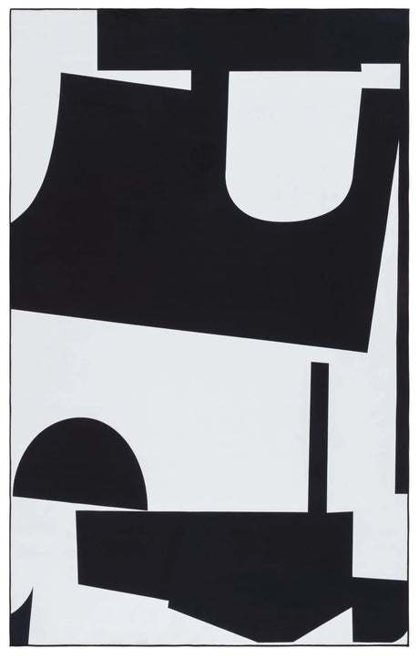 Safavieh Malibu 4'-0" x 6'-0" Rug in Black / Ivory
