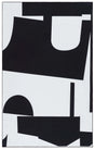 Safavieh Malibu 4'-0" x 6'-0" Rug in Black / Ivory