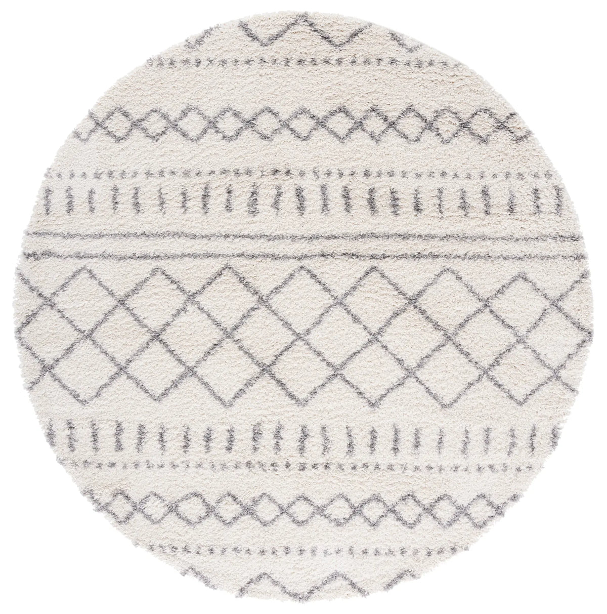 Safavieh Arizona Shag 10'-0" x 10'-0" Rug in Ivory / Grey