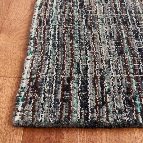 Safavieh Abstract 4'-0" x 6'-0" Rug in Dark Grey / Brown