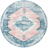 Safavieh Journey 6'-7" x 6'-7" Rug in Blue / Pink