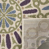 Safavieh Veranda 4'-0" x 5'-7" Rug in Cream / Green
