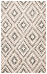Safavieh Micro-Loop 2'-6" x 4'-0" Rug in Grey / Ivory