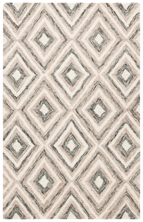 Safavieh Micro-Loop 2'-6" x 4'-0" Rug in Grey / Ivory