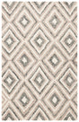 Safavieh Micro-Loop 2'-6" x 4'-0" Rug in Grey / Ivory