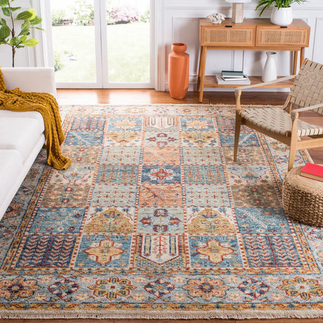 Safavieh Samarkand 10'-0" x 14'-0" Rug in Blue / Rust