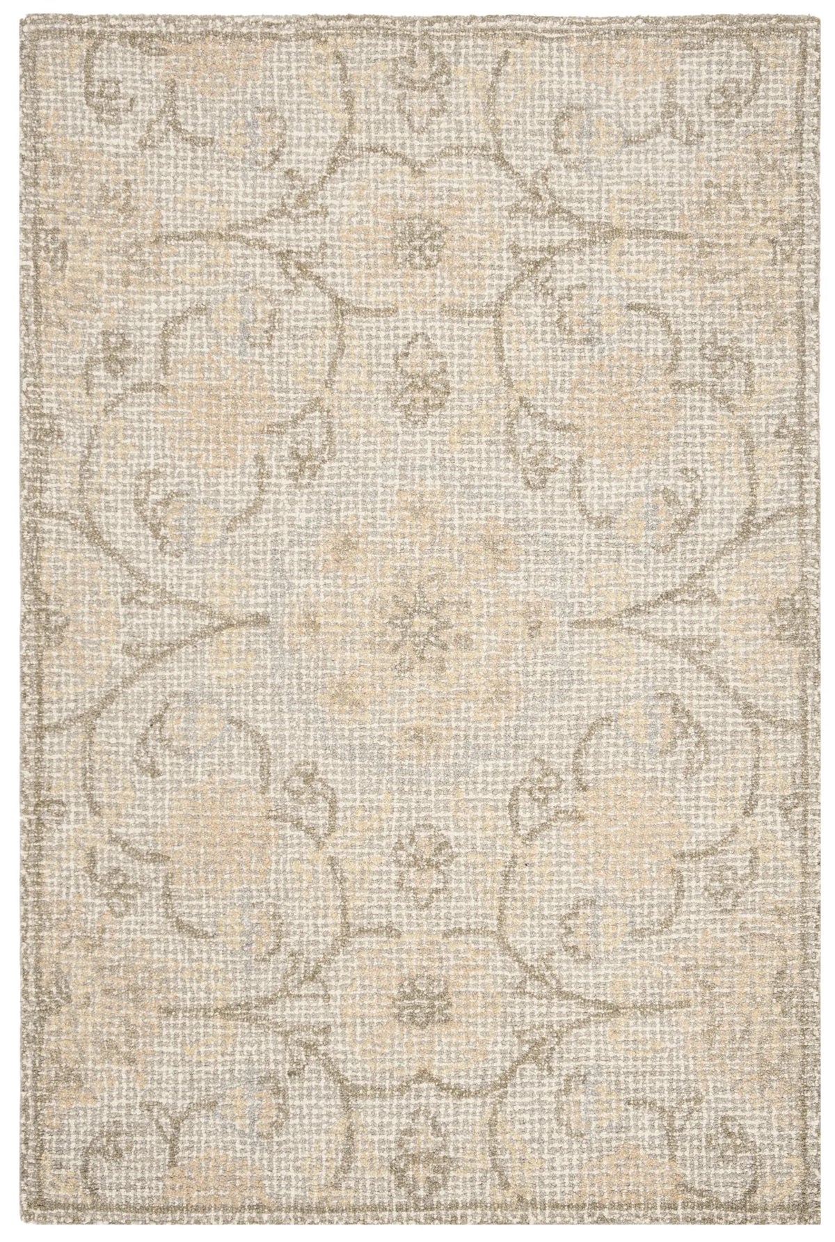 Safavieh Abstract 4'-0" x 6'-0" Rug in Light Grey / Ivory