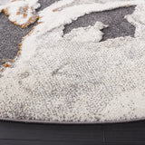 Safavieh Cyrus Shag 6'-7" x 6'-7" Rug in Dark Grey / Orange