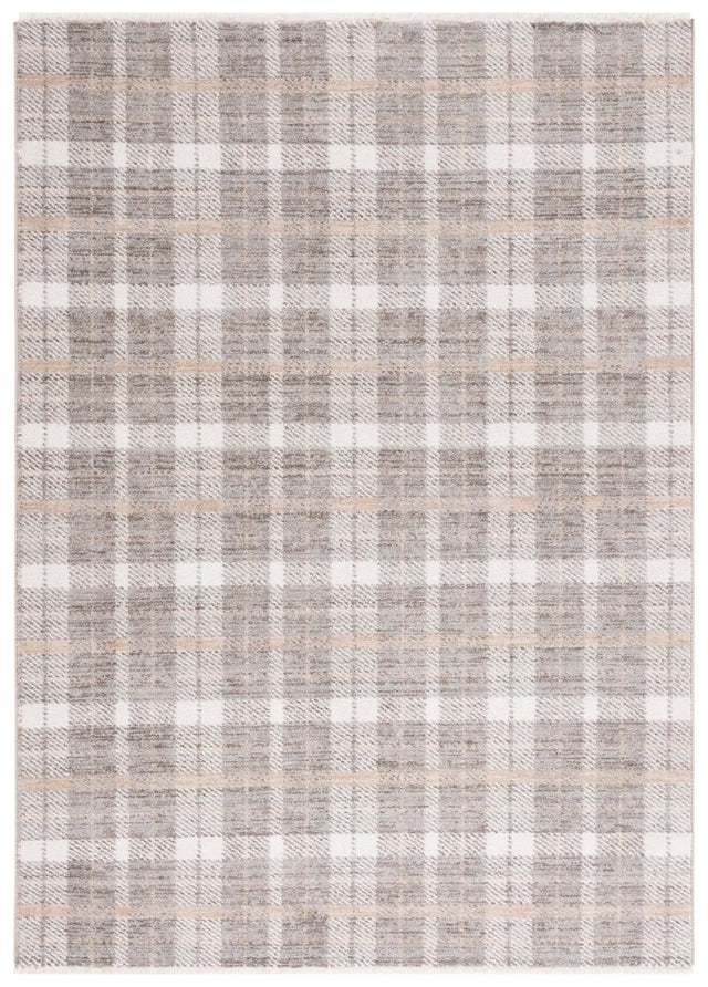 Safavieh Oxford Plaids 300 4'-0" x 6'-0" Rug in Light Grey / Grey