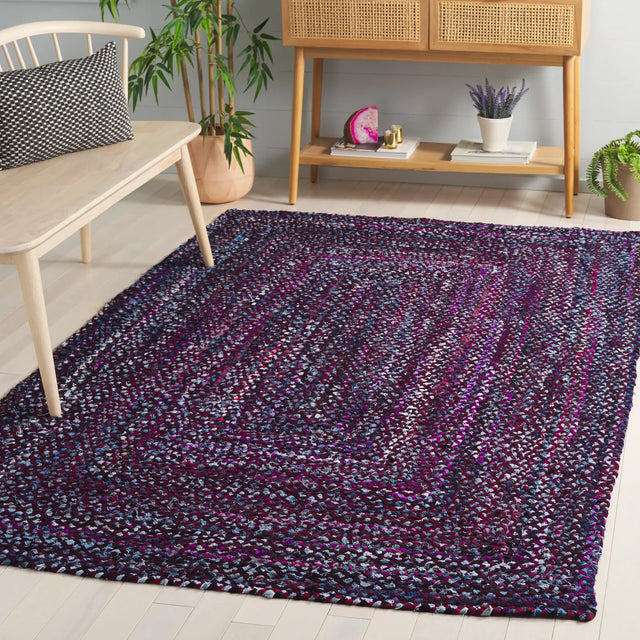 Safavieh Braided 4'-0" x 6'-0" Rug in Purple / Blue