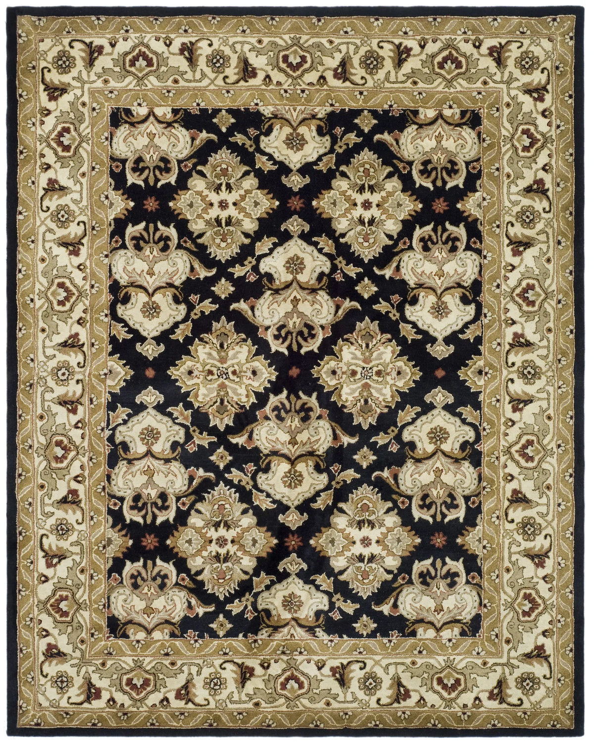 Safavieh Heritage 9'-6" x 13'-6" Rug in Black / Ivory