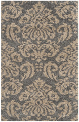 Safavieh Florida Shag 3'-3" x 5'-3" Rug in Grey / Beige