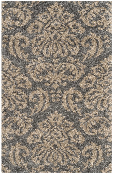 Safavieh Florida Shag 3'-3" x 5'-3" Rug in Grey / Beige