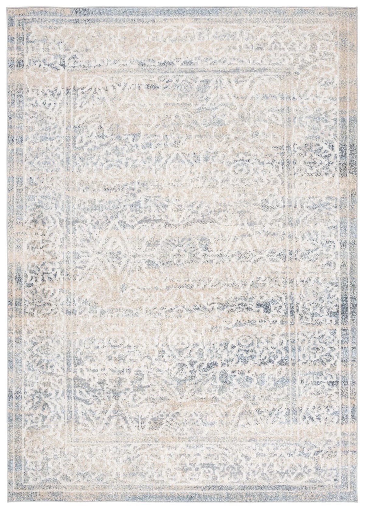 Safavieh Blair Washable 4'-0" x 6'-0" Rug in Ivory / Blue