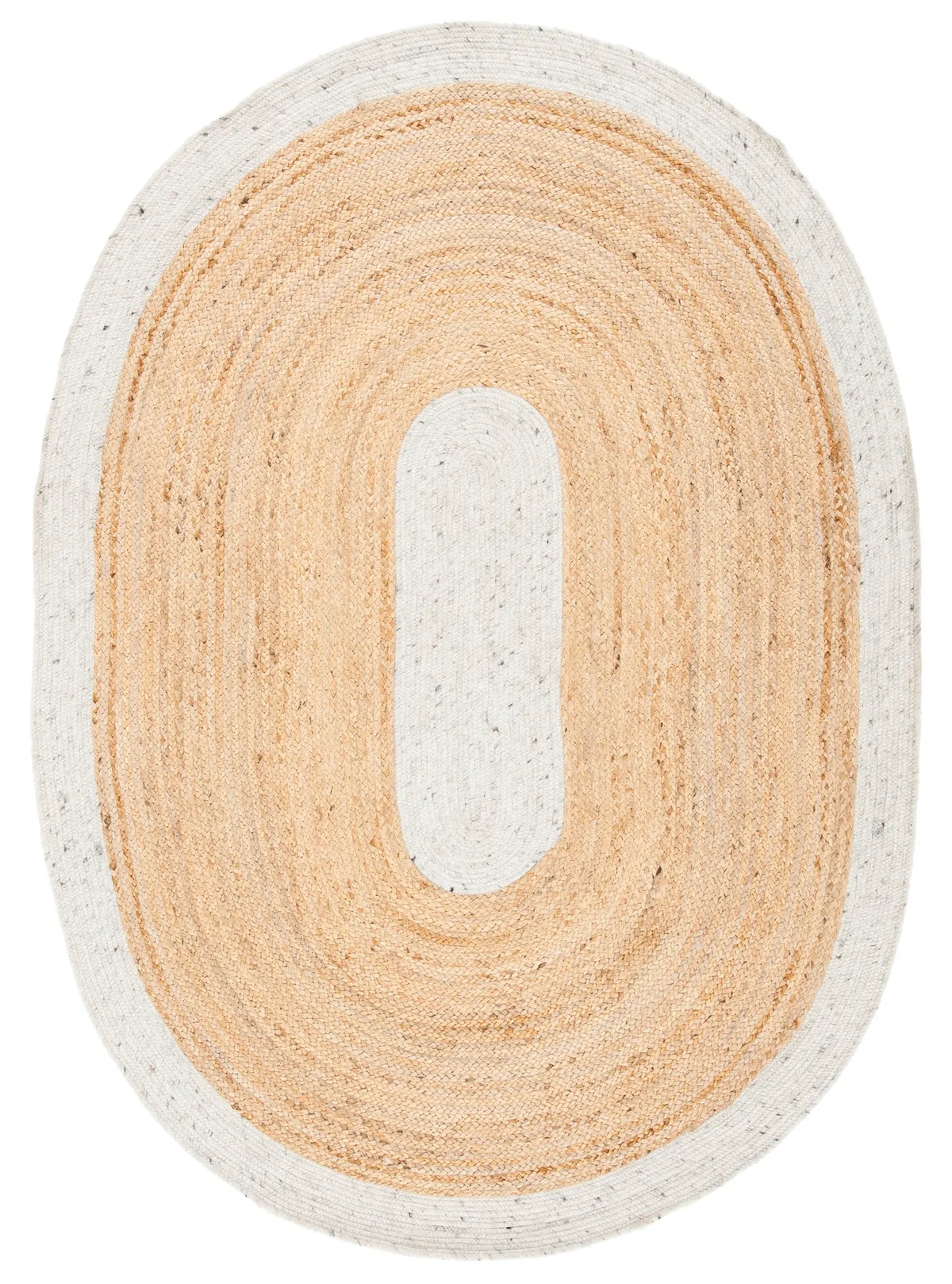 Safavieh Braided 5'-0" x 7'-0" Rug in Light Grey / Natural
