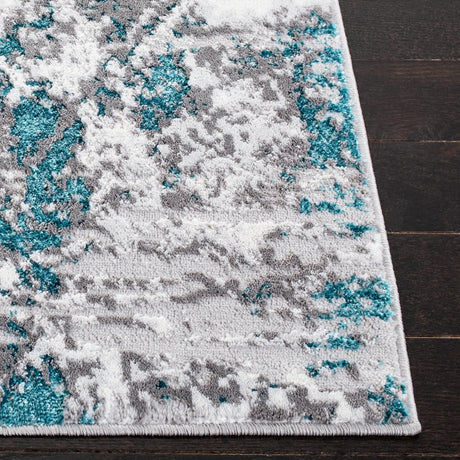 Safavieh Amelia 4'-5" x 6'-5" Rug in Grey / Turquoise