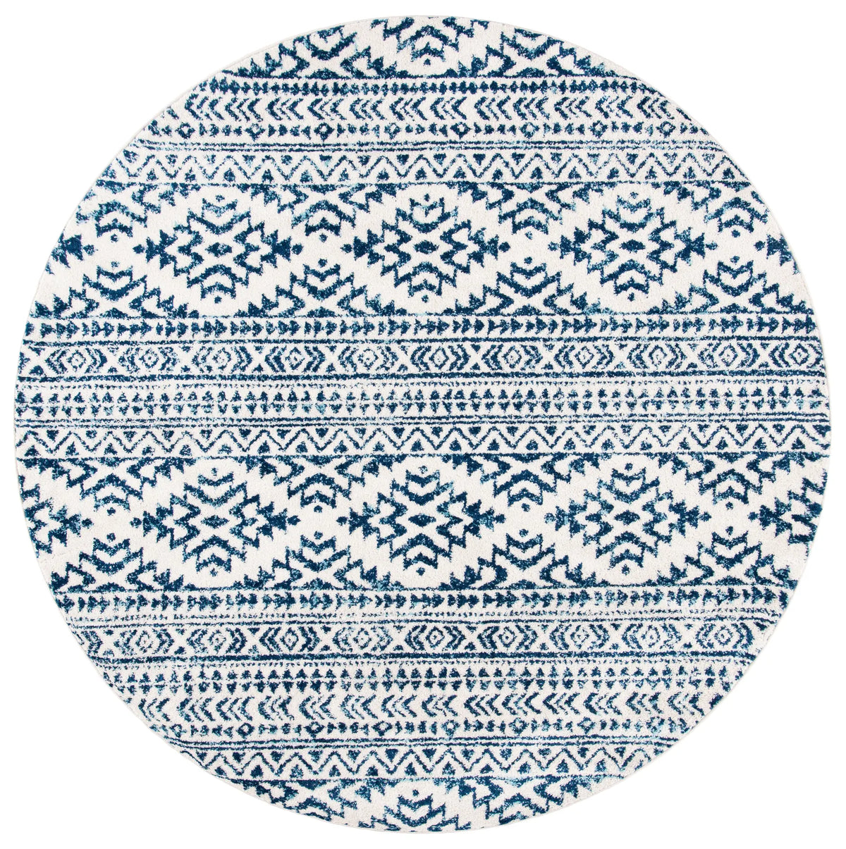Safavieh Tulum 10'-0" x 10'-0" Rug in Ivory / Navy