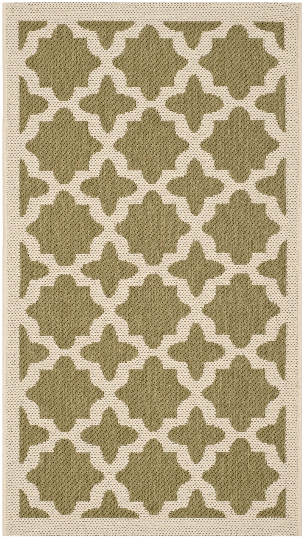 Safavieh Courtyard 2'-0" x 3'-7" Rug in Green / Beige