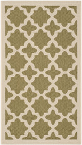 Safavieh Courtyard 2'-0" x 3'-7" Rug in Green / Beige